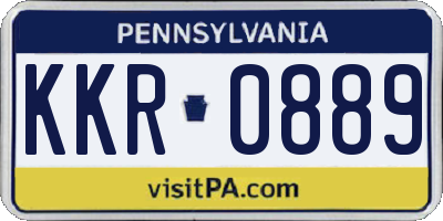 PA license plate KKR0889