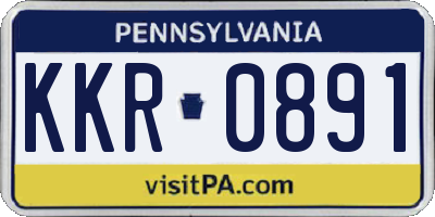 PA license plate KKR0891