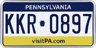 PA license plate KKR0897