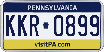 PA license plate KKR0899