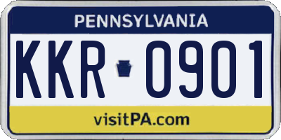 PA license plate KKR0901