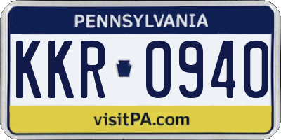 PA license plate KKR0940