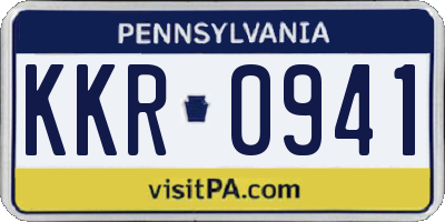 PA license plate KKR0941