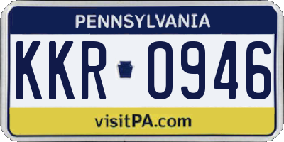 PA license plate KKR0946