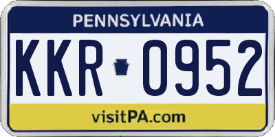 PA license plate KKR0952