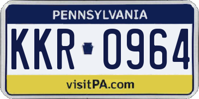 PA license plate KKR0964