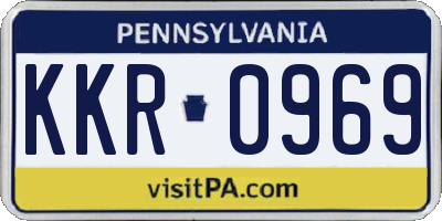 PA license plate KKR0969