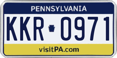 PA license plate KKR0971