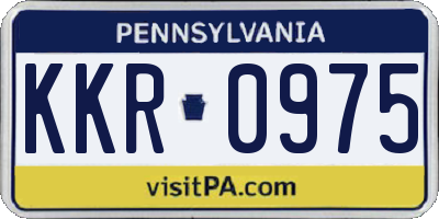 PA license plate KKR0975