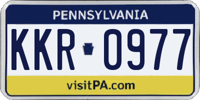 PA license plate KKR0977