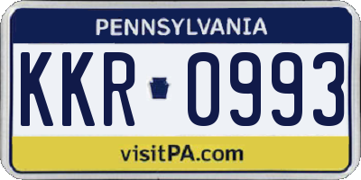 PA license plate KKR0993
