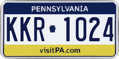 PA license plate KKR1024