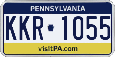 PA license plate KKR1055