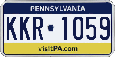 PA license plate KKR1059