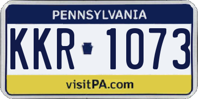 PA license plate KKR1073