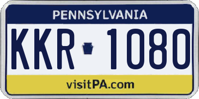 PA license plate KKR1080