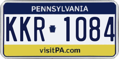 PA license plate KKR1084
