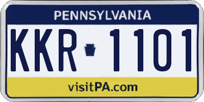 PA license plate KKR1101