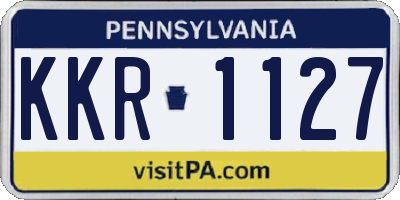 PA license plate KKR1127