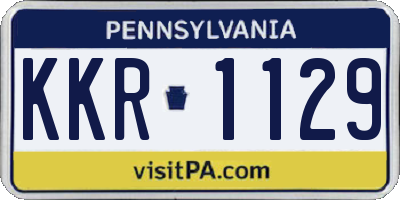 PA license plate KKR1129