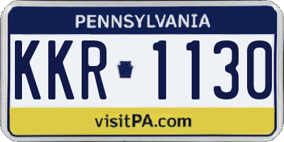 PA license plate KKR1130