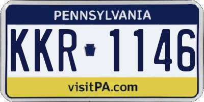 PA license plate KKR1146