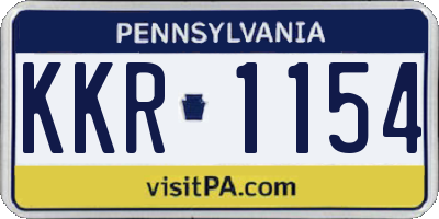 PA license plate KKR1154