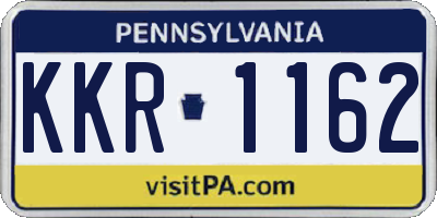 PA license plate KKR1162