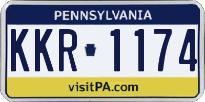 PA license plate KKR1174