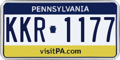 PA license plate KKR1177