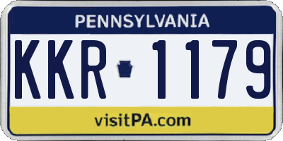 PA license plate KKR1179