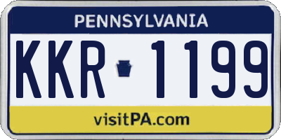 PA license plate KKR1199