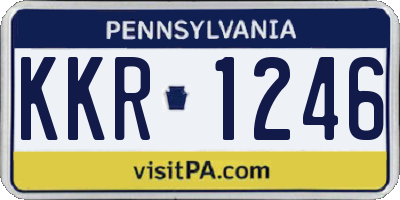 PA license plate KKR1246