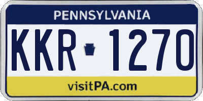 PA license plate KKR1270