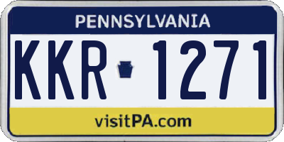 PA license plate KKR1271