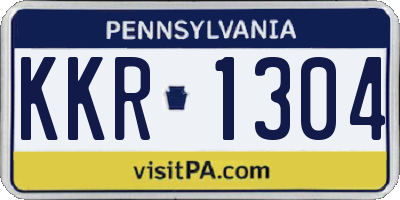 PA license plate KKR1304