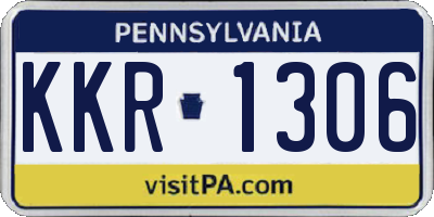 PA license plate KKR1306