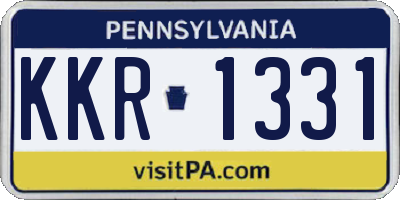 PA license plate KKR1331