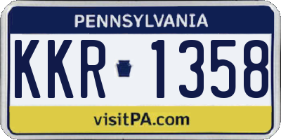 PA license plate KKR1358