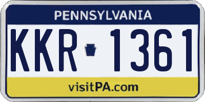 PA license plate KKR1361