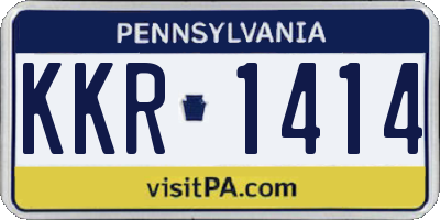 PA license plate KKR1414
