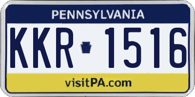 PA license plate KKR1516