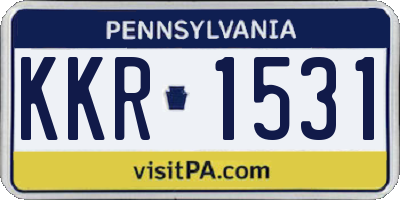 PA license plate KKR1531