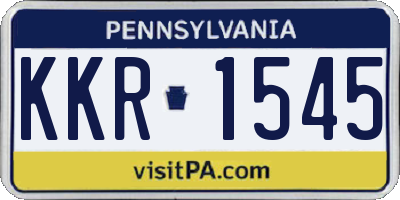 PA license plate KKR1545