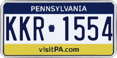 PA license plate KKR1554