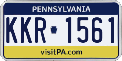 PA license plate KKR1561