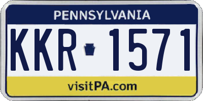 PA license plate KKR1571