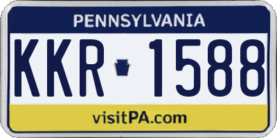 PA license plate KKR1588