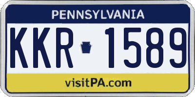 PA license plate KKR1589