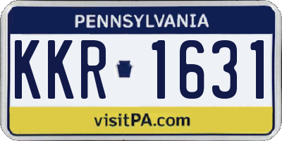 PA license plate KKR1631